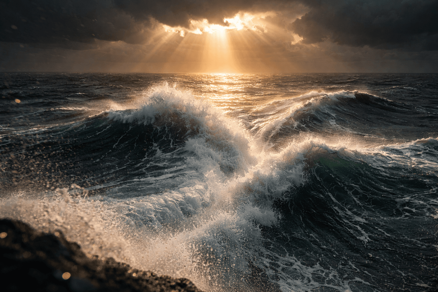 Ocean waves converging at dawn - MLK Day 2026 Campaign